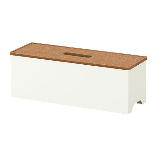 IKEA(イケア)　KVISSLE ケーブルマネジメントボックス コルク ホワイト 40203958