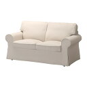 IKEA(イケア) EKTORP 2人掛け用ソファカバー ローファレット ベージュ E30321698