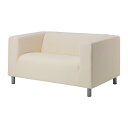 IKEA(イケア) KLIPPAN カバー 2人掛けコンパクトソファ用 アルメ ナチュラルc80308760