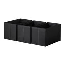 IKEA(イケア)　SKUBB ボックス / 3 ピース ブラック d80290369