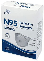 3Q <strong>N95マスク</strong> 立体型 <strong>SQ100G</strong> 10枚入 大和工場 ヤマト工場 NIOSH