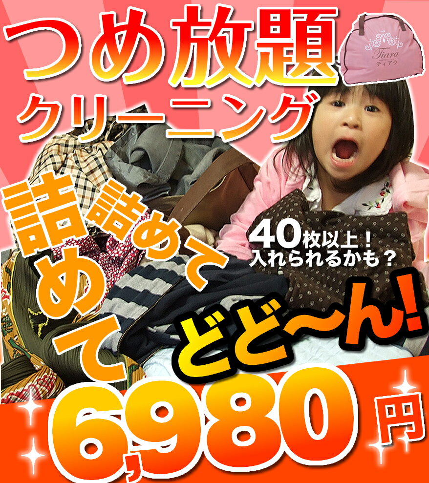 つめ放題袋！大きな袋にどど〜んと詰めて！クリーニング♪詰めて詰めて！詰め込んじゃってください！！つめ放題！バッグ超特大サイズでオトク！！クリーニング☆送料無料！！6980円！！ 05P27May11