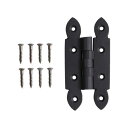 ブラックブラスの個性的なヒンジ 8つ穴【真鍮】【蝶番】【DIY】【ドア部品】【hi310bk】 【duve】