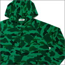【渋谷限定・2009A/W新作】A BATHING APE(エイプ)1st CAMO 鹿の子パーカー【新品】GREEN212-000360-045