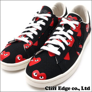 PLAY COMME des GARCONS x CONVERSE Heart Print Pro Leather Low [プロレザー] BLACK 291-001323-301+大赤字覚悟!!比べてくださいこの価格!!総額1億円の15周年記念セール!!!!!!!!!