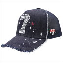 YOSHINORI KOTAKE(ヨシノリコタケ) 7 LOGO STUDS DRIP DENIM MESH CAP (キャップ) INDIGO 251-001123-017x【新品】