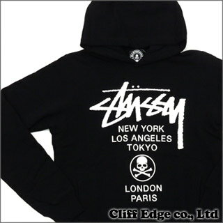 mastermind JAPAN x STUSSY WORLD TOUR PULLOVER HOODIE [p[J[] BLACK 211-000277-041xyVizysmtb-TDzyyokohamaz