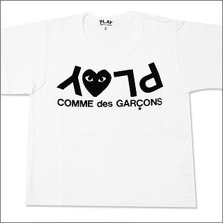 【再入荷しました】PLAY COMME des GARCONS（プレイ コムデギャルソン）KIDS PLAY フロントロゴブラックハート Tシャツ【新品】WHITE 200-002200-560