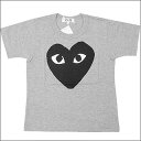 【再入荷しました】PLAY COMME des GARCONS(プレイ コムデギャルソン)KIDS ブラックハートプリント Tシャツ【新品】GRAY 200-002245-522