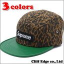 SUPREME Leopard W/Leather Visor Camp Cap ［BOXロゴキャンプキャップ・レザー］ 265-000351-016-SUPREME（シュプリーム）税込み10,500円以上のお買い上げで送料無料!!