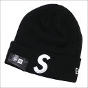 【7/6(金) 20:00〜7/20(金) 23:59まで楽天ポイント5倍!!】 SUPREME(シュプリーム) New Era S Logo Beanie (ビーニー) BLACK 253-000411-011+【新品】