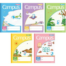 【送料無料】ドラえもん Campus キャンパス<strong>ノート</strong> 用途別 <strong>5mm</strong><strong>方眼</strong> 5ミリ<strong>方眼</strong> 科目シール付 <strong>5冊</strong>パック 学習帳 かわいいキャラクター - メール便発送