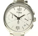 ☆良品 箱保付き【FENDI】フェンディ ラウンド クロノグラフ クォーツ メンズ【中古】
