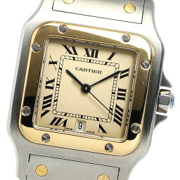 カルティエ CARTIER W20011C4 <strong>サントス</strong><strong>ガルベ</strong> <strong>LM</strong> YGコンビ <strong>クォーツ</strong> メンズ 良品 _811425【中古】