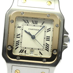 カルティエ CARTIER W20011C4 <strong>サントス</strong><strong>ガルベ</strong> <strong>LM</strong> YGコンビ <strong>クォーツ</strong> メンズ _807686【中古】