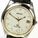 【SEIKO】GS グランドセイコー 8N658000 18KTベゼル アフターダイヤインデックス QZ 純正革ベルト メンズ【180114】