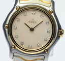 【EBEL】エベル クラシックウェーブ 1057901 YGベゼル 12P シェル文字盤 クォーツ レディース【中古】【181004】