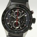 ★良品★箱【TAG HEUER】タグホイヤー カレラ CAR2A1Z.FT6044 クロノグラフ 自動巻き 裏スケ ラバーベルト メンズ【190302】【中古】