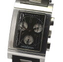 ※訳有ブルガリ RTC49S レッタンゴロ クロノグラフ QZ ラバー【17075】【中古】