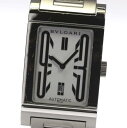 箱・保証書付【BVLGARI】 ブルガリ レッタンゴロ RT45S 白文字盤 自動巻き メンズ【17075】【中古】