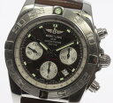 ☆箱保・替ベルト付☆BREITLING ブライトリング クロノマット44 AB0110 クロノグラフ ブラウン 自動巻き メンズ【中古】
