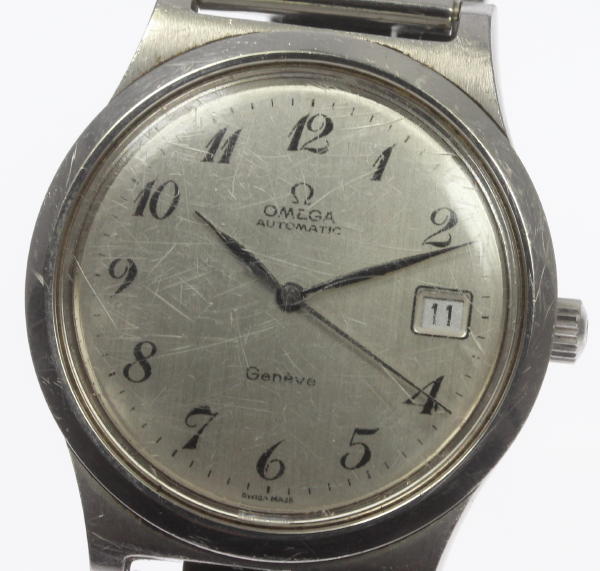 【OMEGA】 オメガ ジュネーブ デイト アラビアインデックス Cal.1012 自動巻き メンズ アンティーク