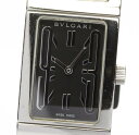 【BVLGARI】ブルガリ レッタンゴロ RT39S 黒文字盤 ブレス クォーツ レディース【中古】