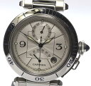 ※訳有【CARTIER】カルティエ パシャ38mm GMT パワーリザーブ W31037H3 自動巻き メンズ【中古】