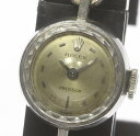 【ROLEX】ロレックス プレシジョン K18WG カットガラス 手巻き cal.1401 社外ブレス レディース