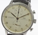 【IWC】インターナショナル ポルトギーゼ 3714-001 クロノグラフ 自動巻き 純正革ベルト メンズ★箱・保【中古】