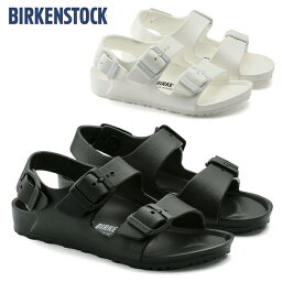 【国内正規品】 BIRKENSTOCK <strong>ビルケンシュトック</strong> ミラノ EVA <strong>キッズ</strong> サンダル MILANO EVA ナロー幅（幅狭）/ ブラック ホワイト (1009353) (1019458) イーブイエー <strong>キッズ</strong>用 子供用 ストラップサンダル 洗える 軽量サンダル ビーチサンダル アウトドア 海 川 水遊び