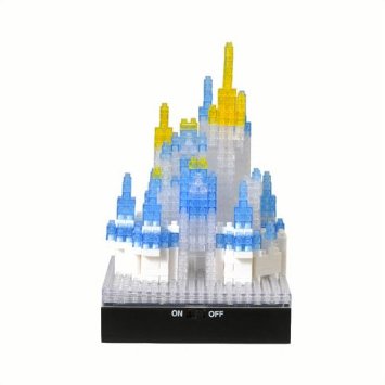 ディズニーランド限定 2014 ワンス・アポン・ア・タイム　ナノブロック　シンデレラ城（LED 赤・青・緑 ）