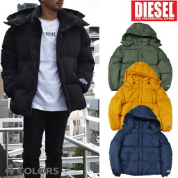 ディーゼル ダウン<strong>ジャケット</strong> メンズ ブルゾン アウター ブラック カーキ ネイビー イエロー DIESEL W-ROLF【送料無料】