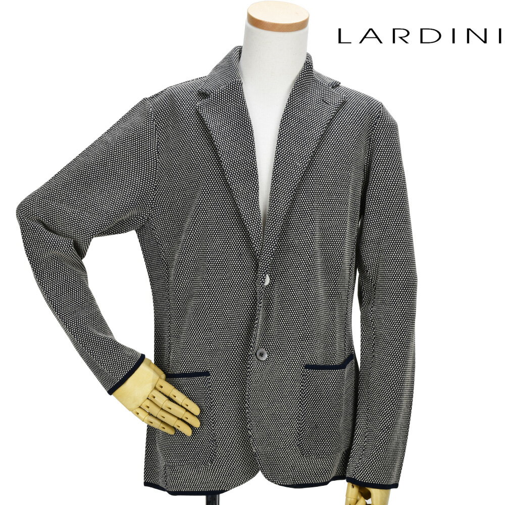 <strong>ラルディーニ</strong> LARDINI EGLJM19/EG52003 850BE JACKET NAVY MIX 2つボタン <strong>ニットジャケット</strong> テーラード ジャケット カジュアルジャケット ネイビーミックス メンズ【送料無料】