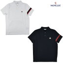 【エントリーでポイント5倍 8/2 0:00~8/9 1:59】モンクレール MONCLER ポロシャツ 鹿の子 半袖 メンズ ホワイト ブラック 白 黒 8A709.00 84556/001/773 POLO SHIRT WHITE BLACK【送料無料】