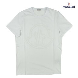 モンクレール Tシャツ メンズ 半袖 カットソー クルーネック ホワイト 白 MONCLER MAGLIA T-SHIRT【送料無料】