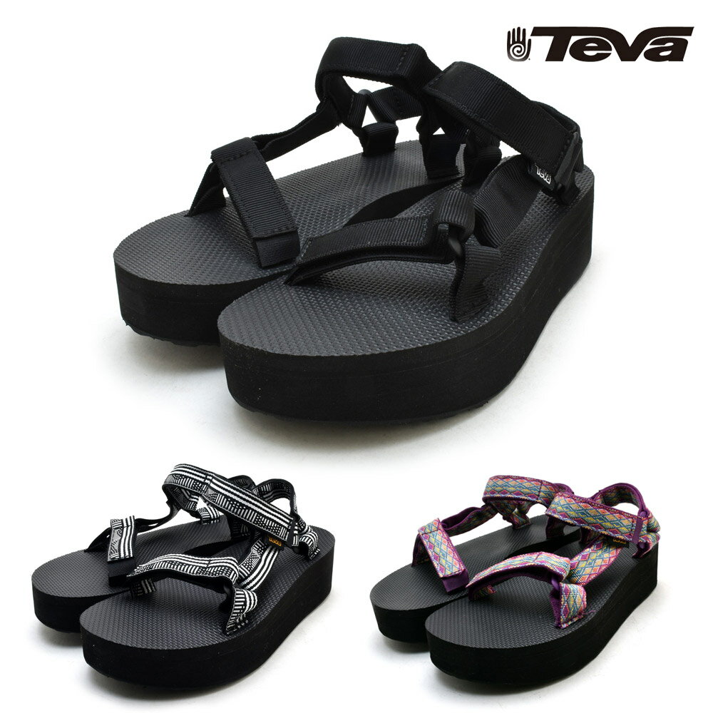 TEVA テバ フラットフォーム ユニバーサル レディース FLATFORM UNIVERSAL 1008844 WHITE 白 BLACK 黒 スポーツサンダル 厚底 【送料無料】