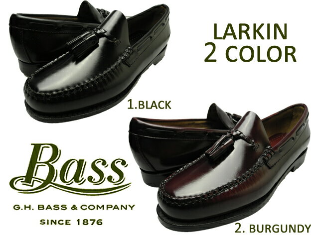 【店内全品大特価!!】 G.H BASS LARKIN BLACK/BURGANDY 72490207/490279BLACK BURGANDY バス ラーキン ブラック バーガンディー