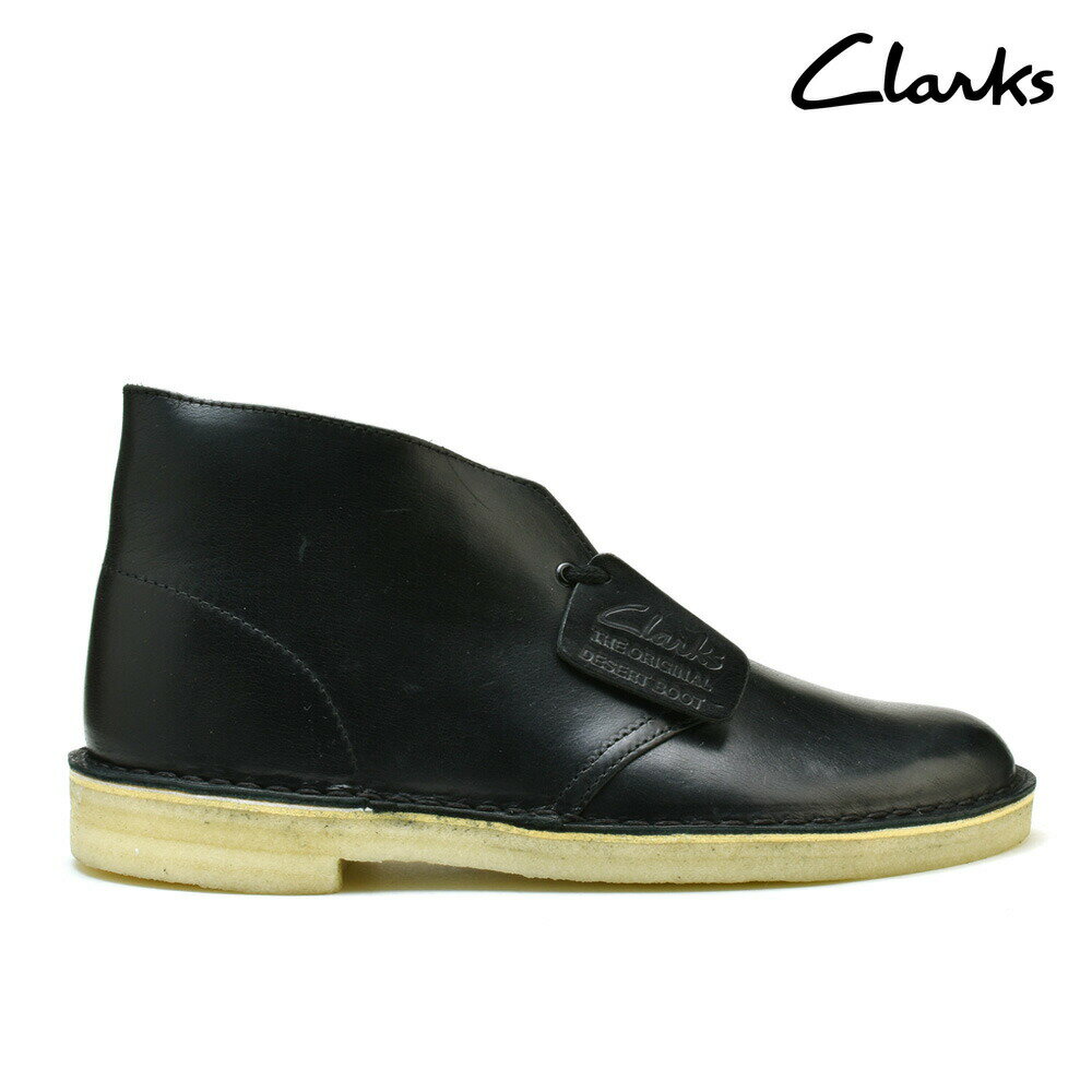 クラークス デザートブーツ メンズ レザー シューズ ブラック 黒 CLARKS DESERT BOOT【送料無料】