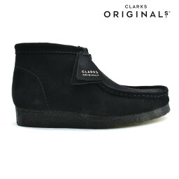 クラークス オリジナルス ワラビーブーツ <strong>メンズ</strong> ブーツ スエード ブラック 黒 クレープソール CLARKS ORIGINALS WALLABEE BOOT【送料無料】