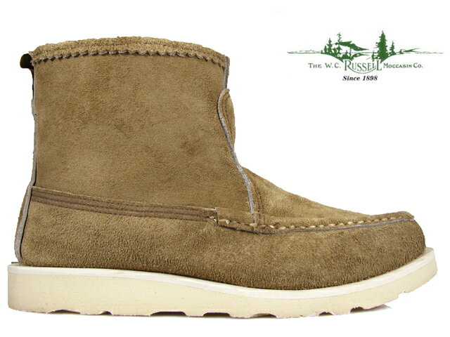 bZJV Russell Moccasin 4070-7 TAN LALAMIE SUEDE KNOCK A-BOUT LARAMIE SUEDE BOOTS mbNAoEg XG[hu[c ^ ~[ XG[h