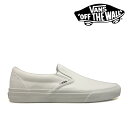 バンズ スニーカー スリッポン VANS CLASSIC SLIP-ON メンズ WHITE ホワイト 白 0eyew00 クラッシック