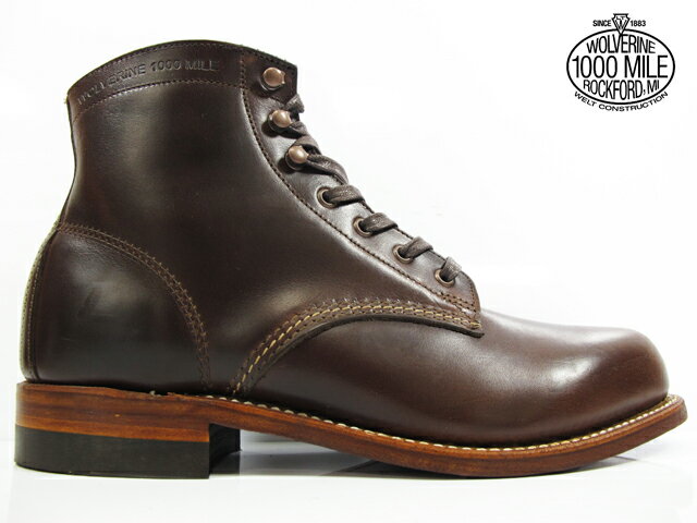 ウルヴァリン WOLVERINE 1000MILE BOOTS W05301 BROWN ウルバリン 1000マイル ブーツ W05301 ブラウン ビブラムソール グッドイヤーウェルト製法◆商品到着後レビューのお約束で送料無料!!