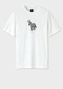 ポールスミス Tシャツ Angel ring Zebra プリントオーガニックコットン ホワイト S Paul Smith ポール スミス