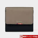 ポールスミス 財布 折財布 レディース クロスオーバーストライプタブ 3つ折り財布 ネイビー Paul Smith