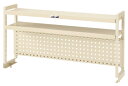 ####u.ヤマキン/山金工業【WKP2-900-IV】ワークテーブル架台 棚板2段+パンチングパネルタイプ アイボリー 組立式