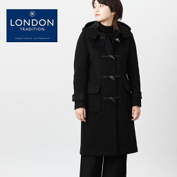 タイムセール <strong>LONDON</strong> <strong>TRADITION</strong> レディース ロングダッフルコート M-11 秋冬 英国製 ウール ブラック ロンドントラディション チェック 上着 MADE IN ENGLAND ギフト 長い 厚手 トラッド