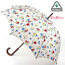 キャスキッドソン 傘 Cath Kidston x FULTON フルトン ケンジントン パラダイスバンチチャーク ホワイト レディース 長傘 正規 かさ プレゼント ギフト