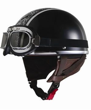 LEAD リード工業 レディースハーフヘルメット HEART(BK・ハート） QH4