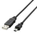 ☆【5個セット】エレコム RoHS対応USBケーブル/A-ミニB/0.5m/ブラック USB-ECOM505X5